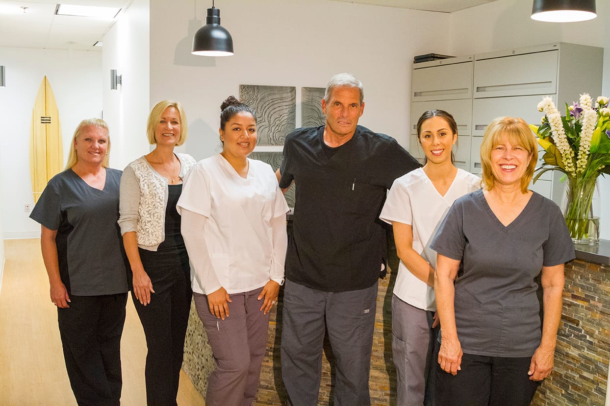 Dr. Staph and the office team at the front desk